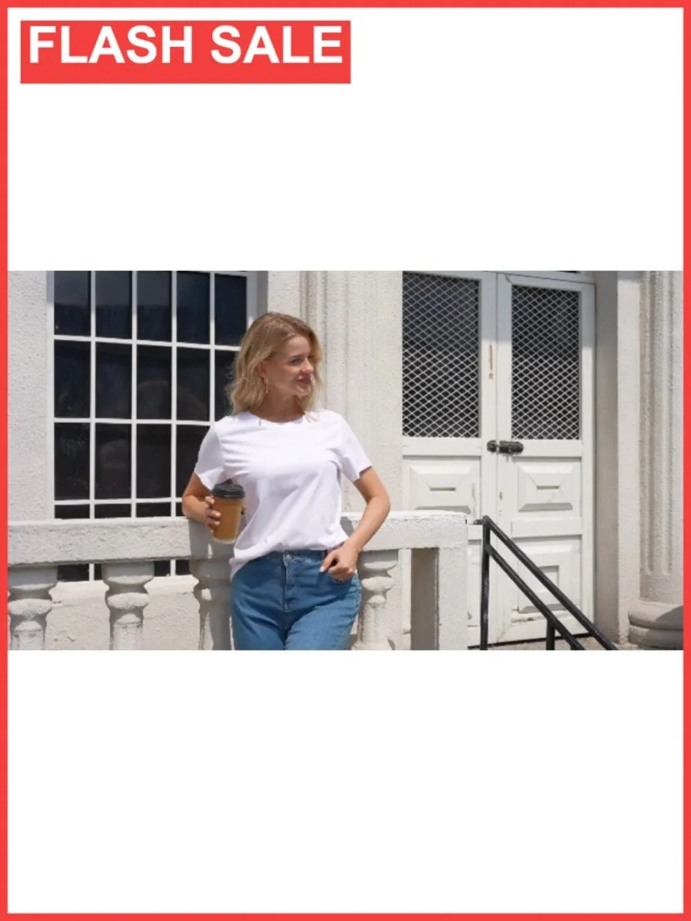 Women's Cotton Crew Neck Short Sleeve T-Shirt Breathable Casual Top